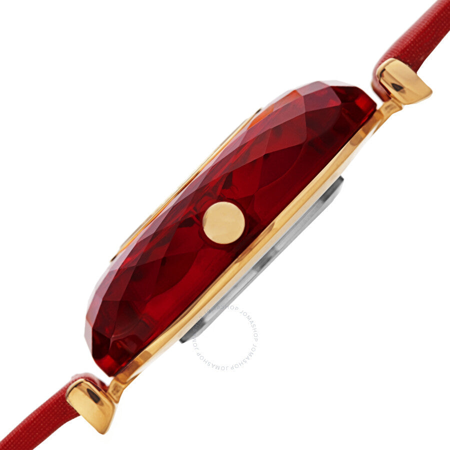 Burgi Faceted Crystal Bezel Quartz Diamond Ladies Watch BUR252RD - The Watches Men & Co #3