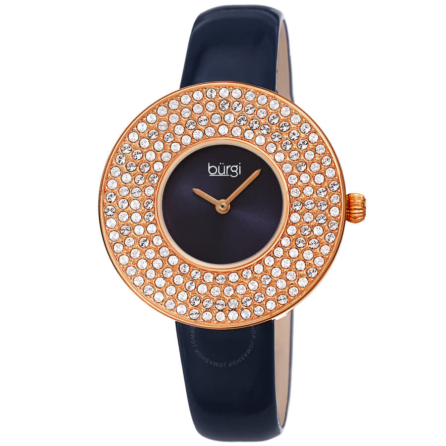 Burgi Quartz Blue Dial Ladies Watch BUR272BU - The Watches Men & Co