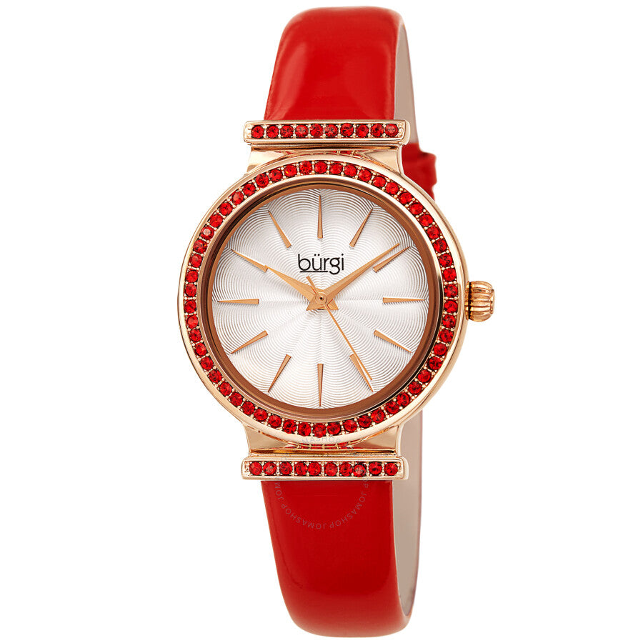 Burgi Quartz White Dial Ladies Watch BUR243RD - The Watches Men & Co