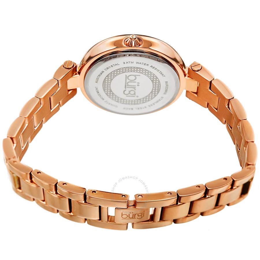 Burgi Rose Glitter Ombre Swarovski Crystal Dial Ladies Watch BUR226RG - The Watches Men & Co #4