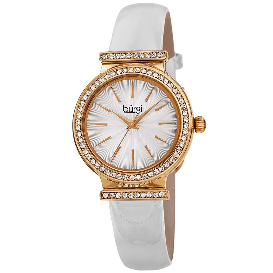Burgi Silver Dial Ladies Watch BUR230WT - The Watches Men & Co