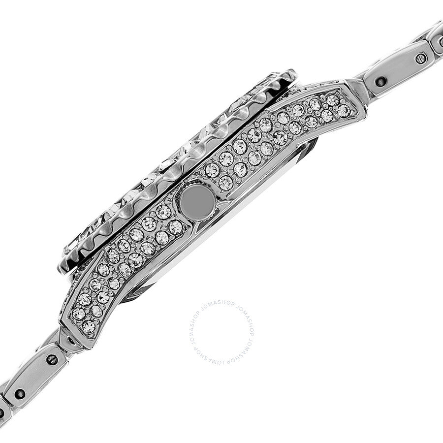 Burgi Silver-Tone Brass Mother of Pearl Dial Diamond Ladies Watch BUR095SS - The Watches Men & Co #4