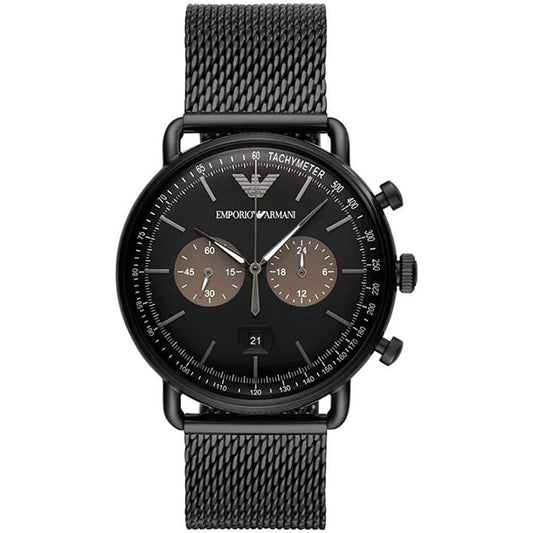 Emporio Armani Men's Aviator Black Watch  AR11142 - Dawson Watches