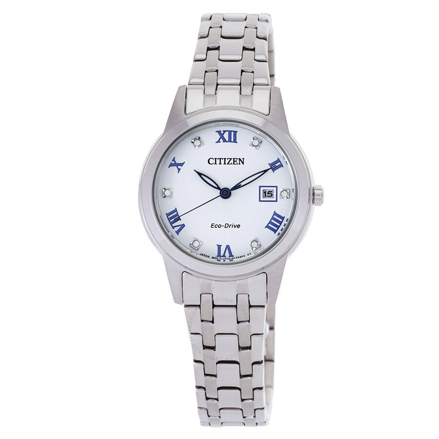 Citizen Classic Automatic Diamond White Dial Ladies Watch FE1240-57A - Dawson Watches