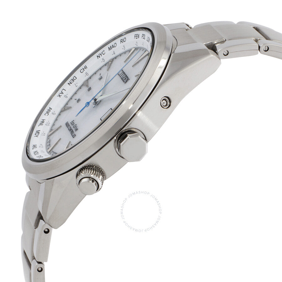 Citizen Perpetual World Time GMT White Dial Men's Watch CB0270-87A - The Watches Men & Co #2