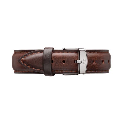 Daniel Wellington Bristol Silver Watch 18mm Leather Strap