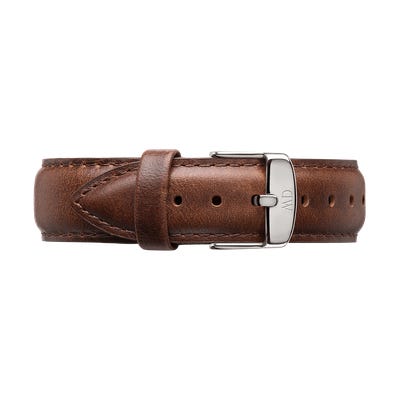 Daniel Wellington Bristol Silver Watch 20mm Leather Strap
