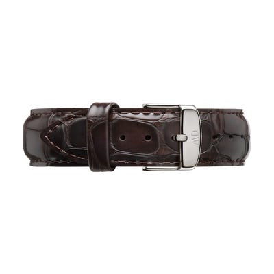 Daniel Wellington York Silver Watch 20mm Leather Strap