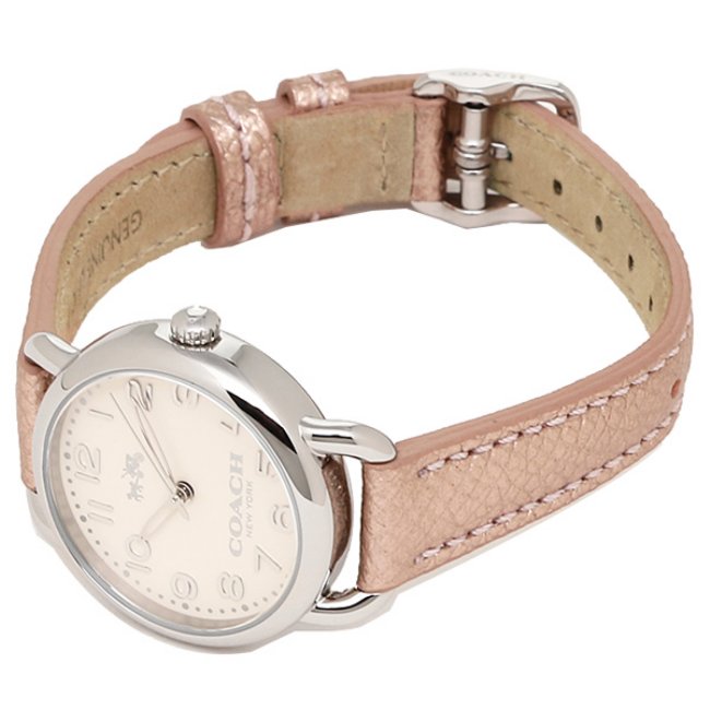 Coach Delancey Beige Dial Leather Strap Ladies Watch 14502249