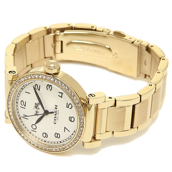 Coach Madison White Dial Gold-Tone Ladies Watch 14502397