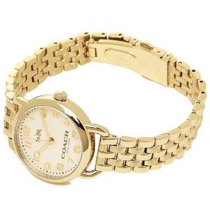 Coach Delancey White Dial Ladies Gold Tone Watch 14502241