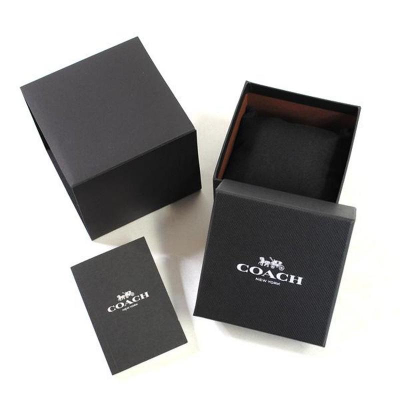 Coach Delancey White Dial Black Leather Strap Ladies Watch 14502257