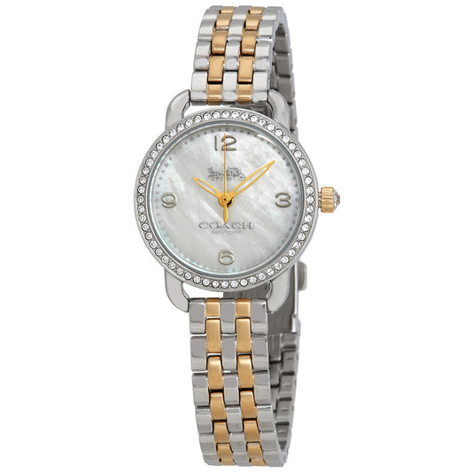 Coach Delancey Mother of Pearl Dial Two-Tone Ladies Watch 14502480