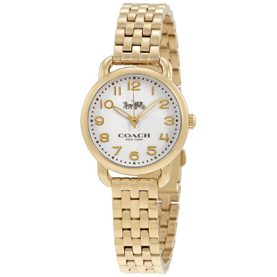 Coach Delancey White Dial Ladies Gold Tone Watch 14502241