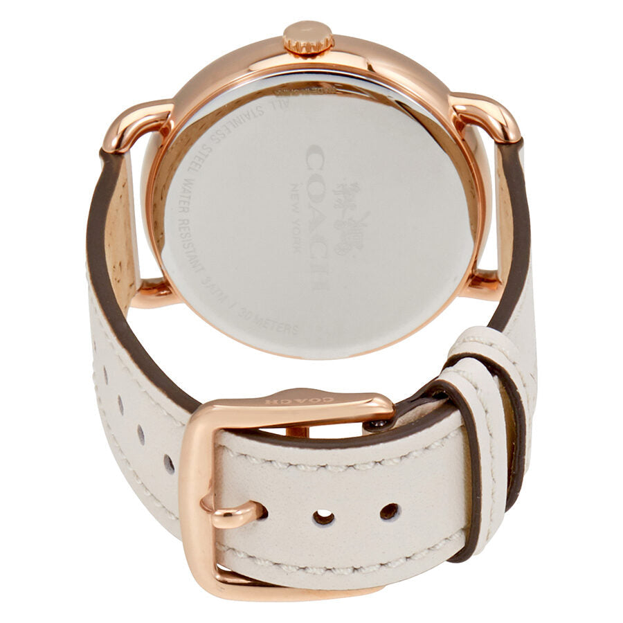 Coach Delancey White Dial White Leather Ladies Watch - BigDaddy Watches #3