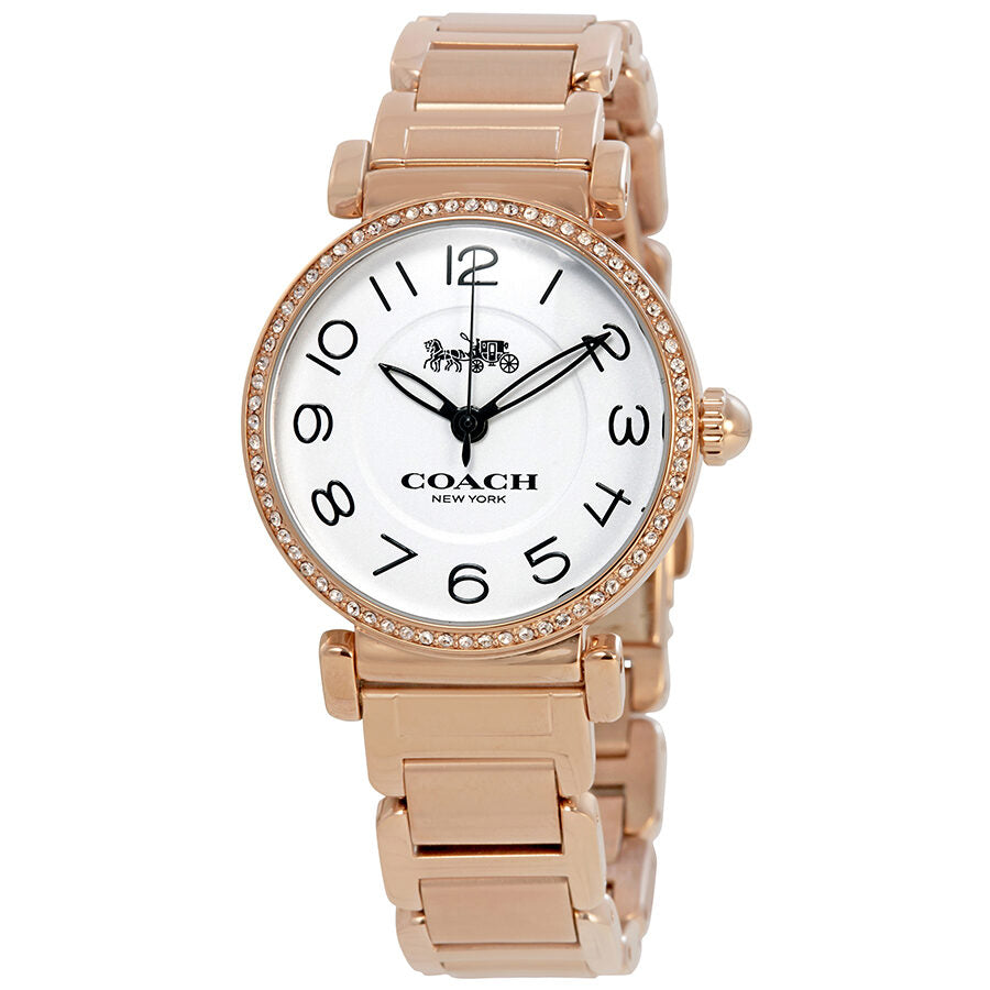 Coach Madison White Dial Rose Gold-tone Ladies Watch 14502856 - BigDaddy Watches