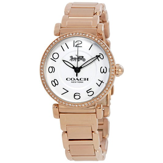 Coach Madison White Dial Rose Gold-tone Ladies Watch 14502856 - BigDaddy Watches