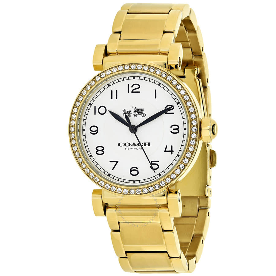 Coach Madison White Dial Ladies Watch 14502397 - The Watches Men & Co