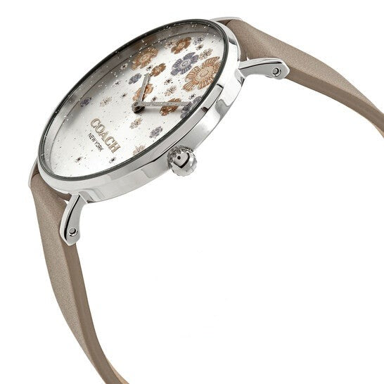Coach Perry Quartz Silver Floral Dial Ladies Watch 14503326