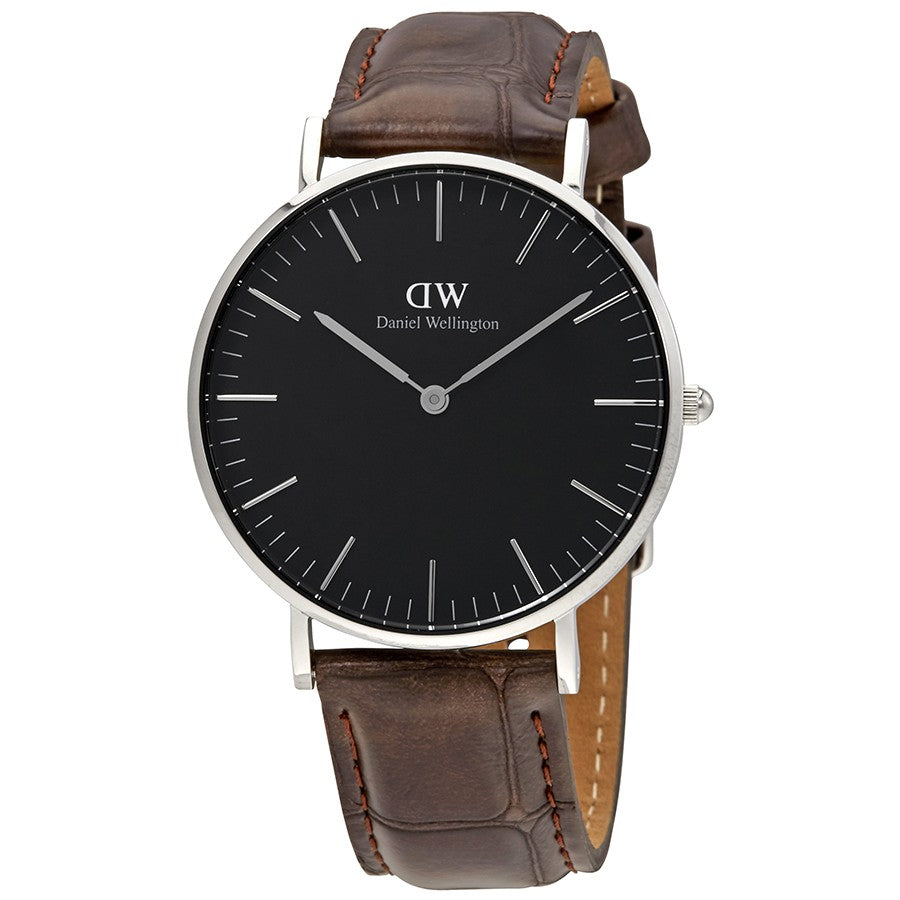 Daniel Wellington Black Classic York 36mm Women's Silver Watch DW00100146 - Dawson Watches
