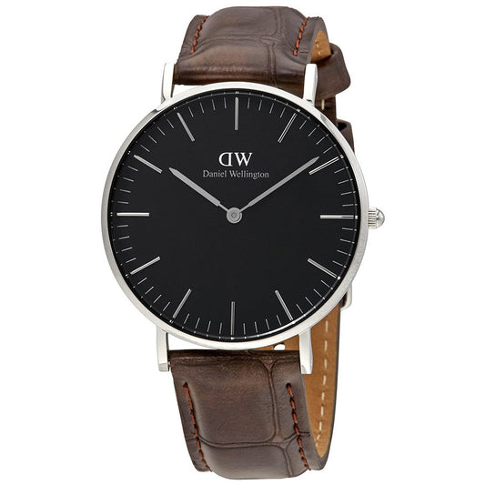 Daniel Wellington Black Classic York 36mm Women's Silver Watch DW00100146 - Dawson Watches