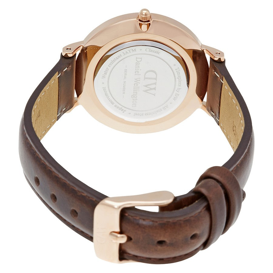 Daniel Wellington White Classic Petite Bristol 32mm Women's Gold Watch DW00100171 - Dawson Watches
