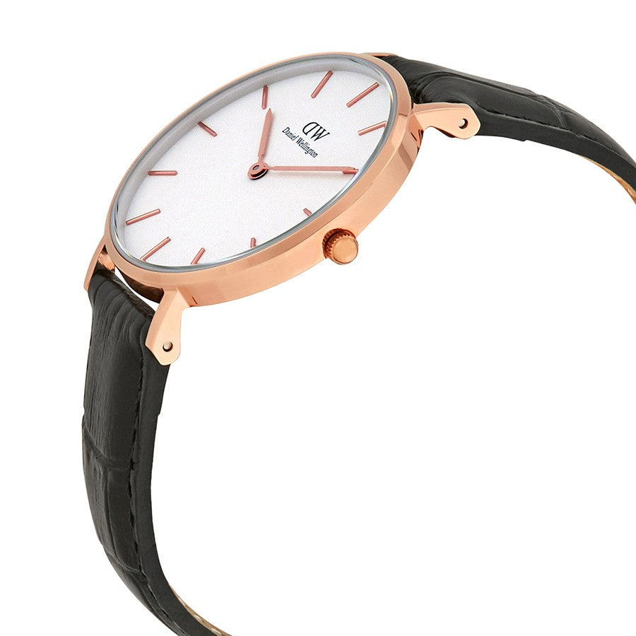 Daniel Wellington White Classic Petite Reading 32mm Women's Gold Watch DW00100173 - Dawson Watches