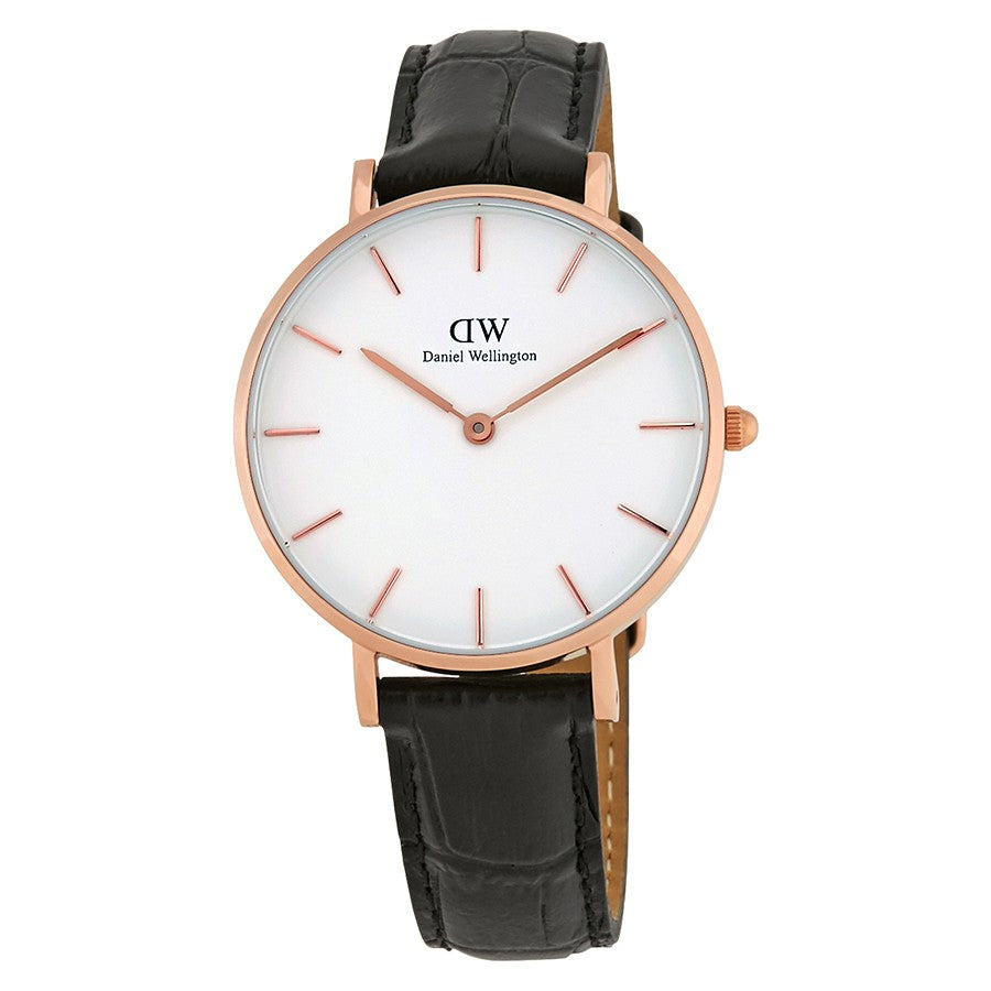 Daniel Wellington White Classic Petite Reading 32mm Women's Gold Watch DW00100173 - Dawson Watches