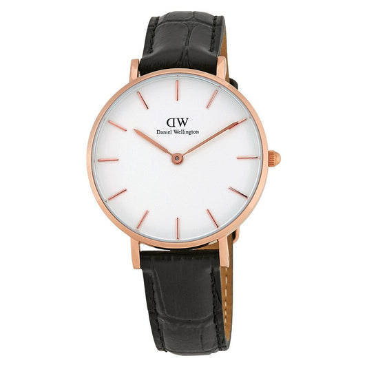 Daniel Wellington White Classic Petite Reading 32mm Women's Gold Watch DW00100173 - Dawson Watches