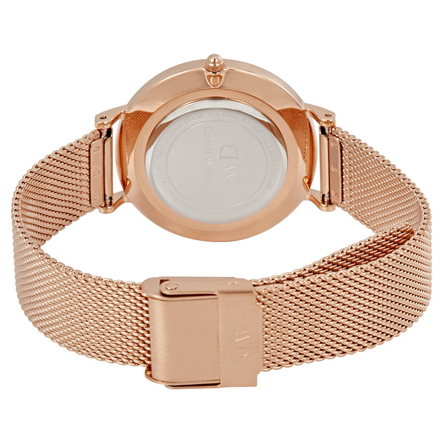 Daniel Wellington White Melrose 32mm Women's Gold Watch DW00100163