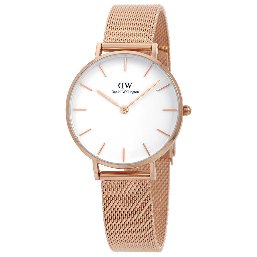 Daniel Wellington White Melrose 32mm Women's Gold Watch DW00100163