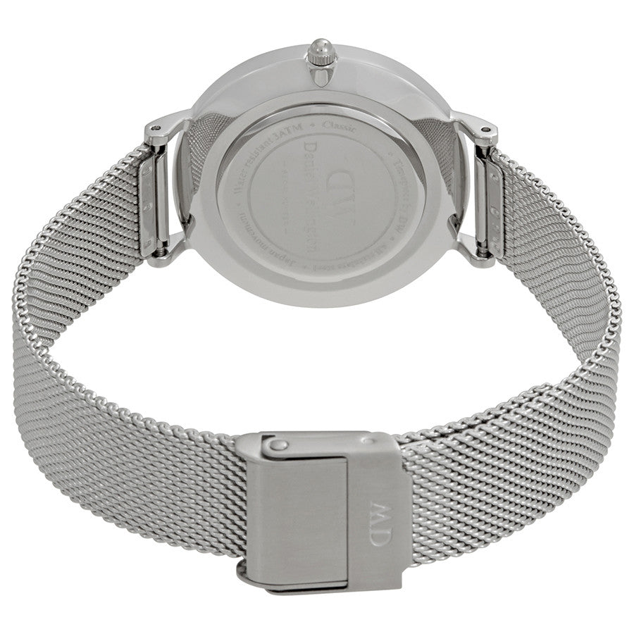 Daniel Wellington Black Classic Sterling 32mm Women's Silver Watch DW00100162