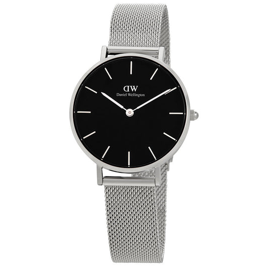 Daniel Wellington Black Classic Sterling 28mm Women's Silver Watch DW00100162