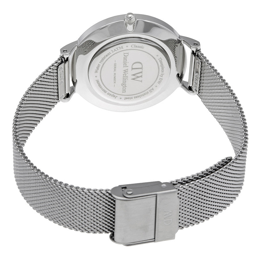 Daniel Wellington White Classic Sterling 32mm Women's Silver Watch DW00100164