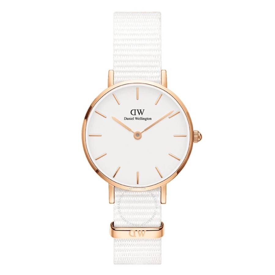 Daniel Wellington Petite Dover Quartz White Dial Ladies Watch DW00100313 - Dawson Watches