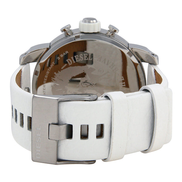 DIESEL Badass Chronograph White Dial White Leather Men's Watch DZ7265