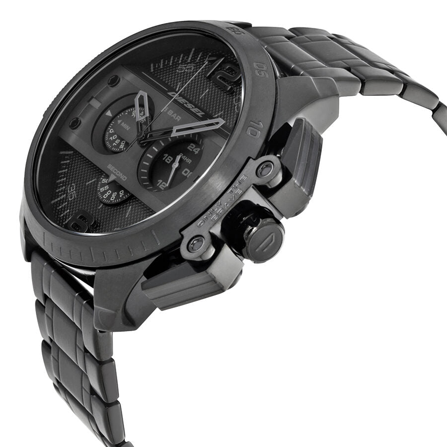 Diesel Ironside Chronograph Black Dial Black Ion-plated Men's Watch DZ4362 - BigDaddy Watches #2