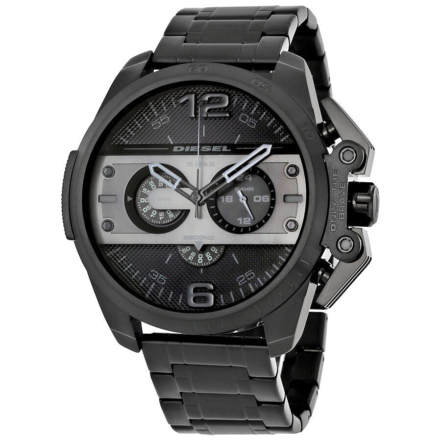 Diesel Ironside Chronograph Black Dial Black Ion-plated Men's Watch DZ4362 - BigDaddy Watches