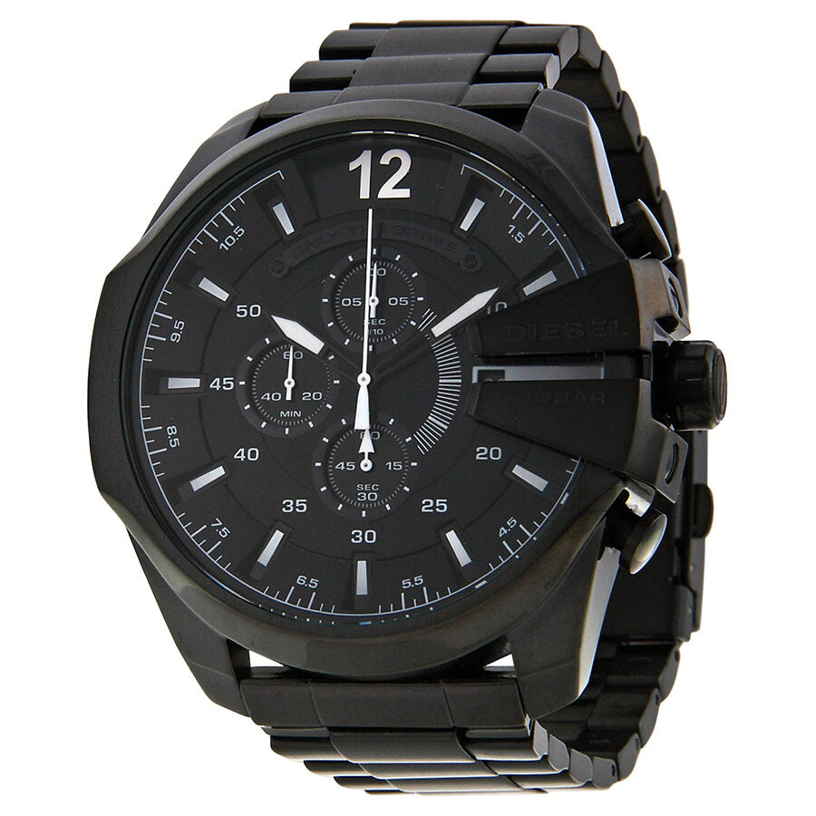 Diesel Mega Chief Chronograph Black Dial Men's Watch DZ4283