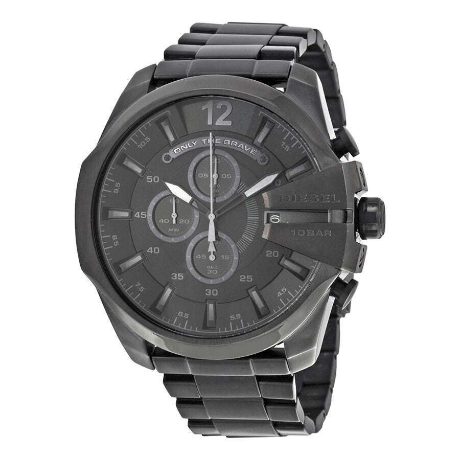 Diesel Mega Chief  Chronograph Black Dial Men's Watch DZ4355