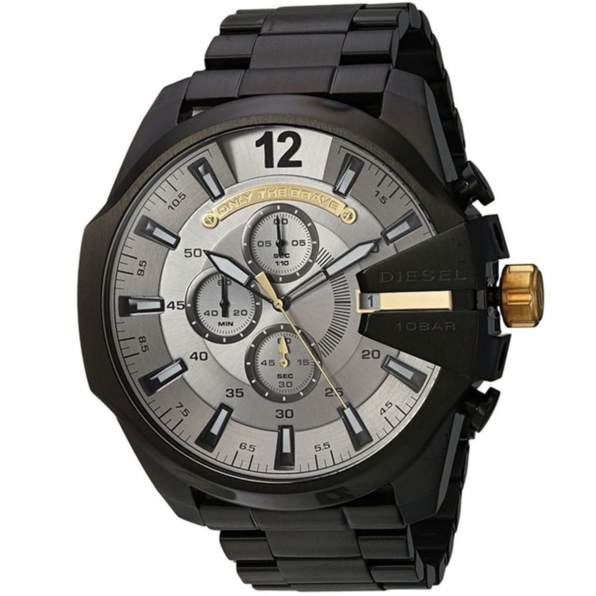 Diesel Mega Chief Chronograph Black IP Men's Watch - DZ4479