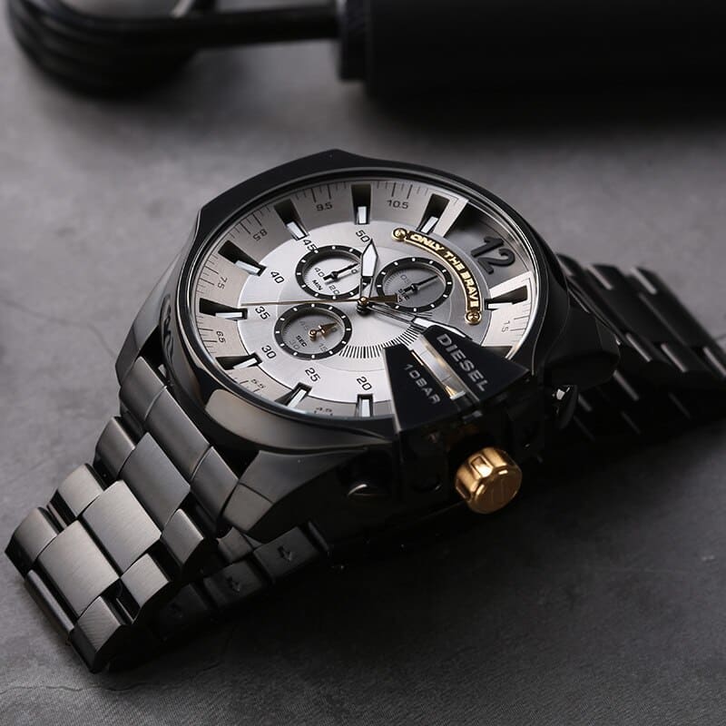 Diesel Mega Chief Chronograph Black IP Men's Watch - DZ4479