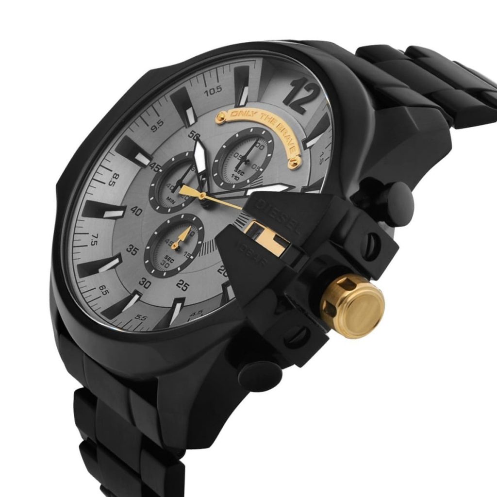 Diesel Mega Chief Chronograph Black IP Men's Watch - DZ4479