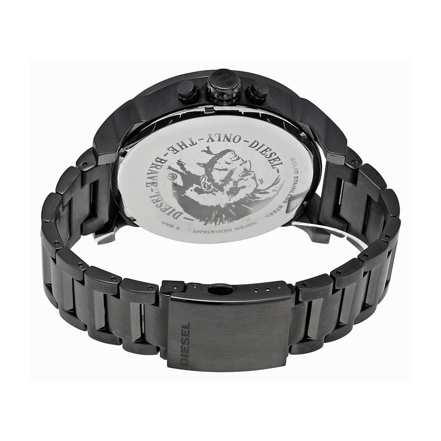 Diesel Big Daddy DZ7331 316L gunmetal stainless steel 30m water-resistant 4 Time zones