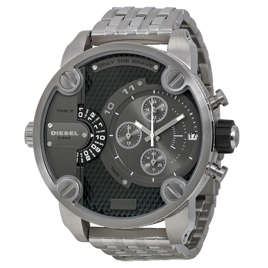 Diesel SBA Dual Time Gunmetal Watch DZ7259
