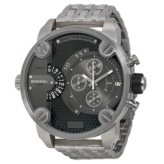 Diesel SBA Dual Time Gunmetal Watch DZ7259