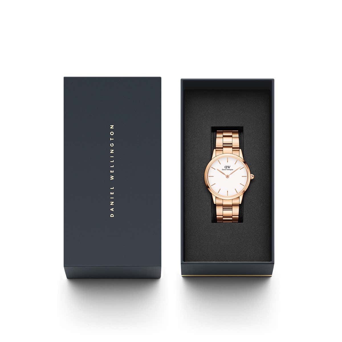 Daniel Wellington NZ White Iconic Link 32mm Ladies Gold Watch DW00100211