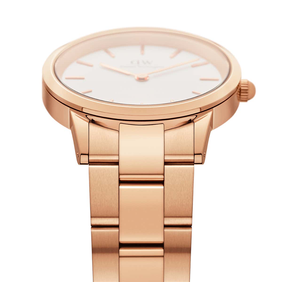 Daniel Wellington NZ White Iconic Link 32mm Ladies Gold Watch DW00100211