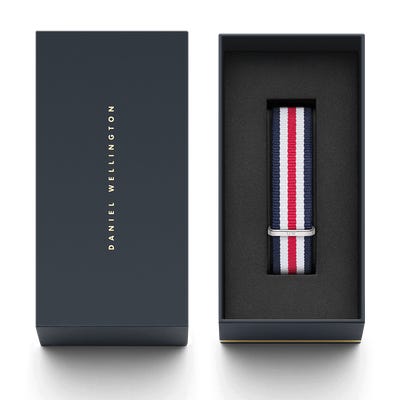 Daniel Wellington Classic Canterbury Silver Watch 20mm Nato Strap DW00200016 - Dawson Watches