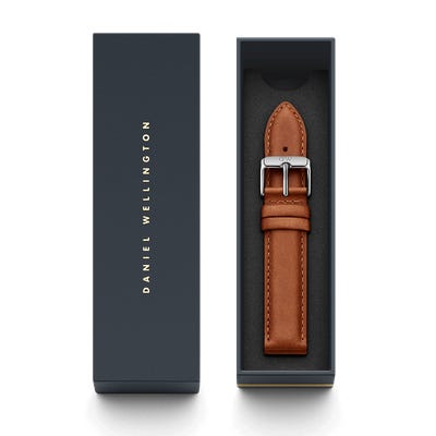 Daniel Wellington Durham Silver Watch 18mm Leather Strap
